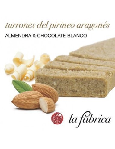 Turrón Almendra y Chocolate blanco La Fábrica