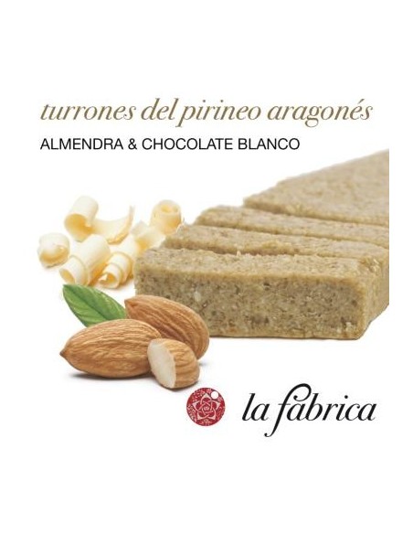 Turrón Almendra y Chocolate blanco La Fábrica