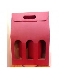 Caja vino Cartón 3 botellas