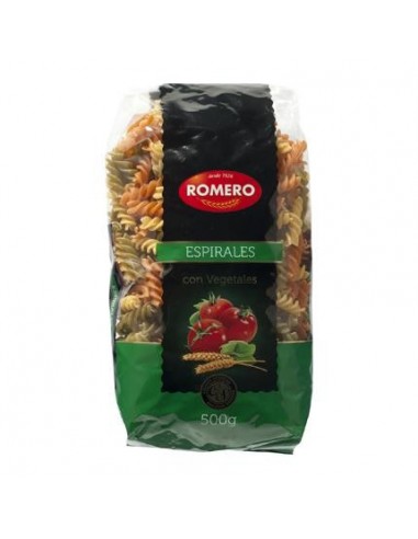 Espirales con vegetales Pastas Romero
