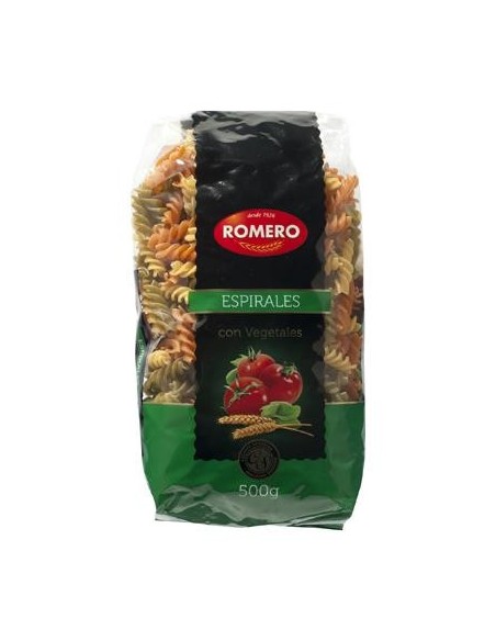 Espirales con vegetales Pastas Romero