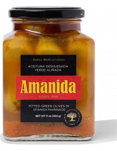 Aceituna deshuesada verde aliñada Amanida