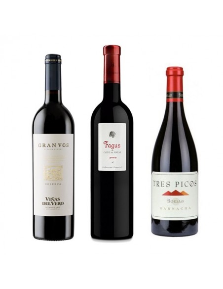 Tres Picos, Gran Vos y Fagus, tres grandes vinos aragoneses a un precio imbatible.