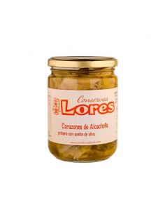 Corazones de alcachofa en aceite de oliva Lores