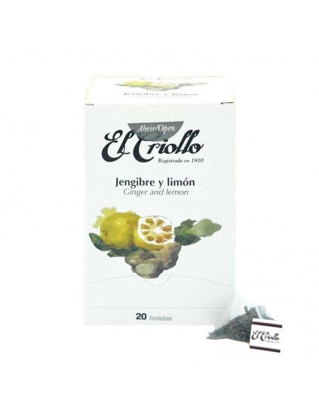 Infusión Jengibre y limón El Criollo