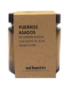 Puerros asados a la leña de Olivo en AOVE