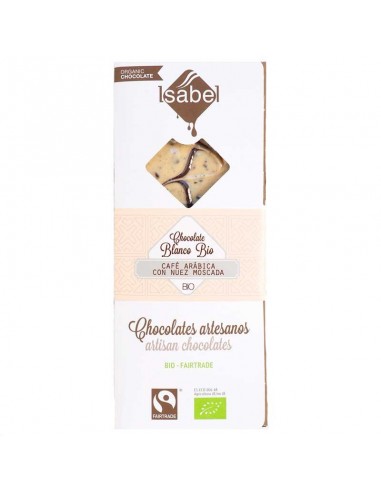 Chocolate blanco café arábica y nuez moscada Isabel