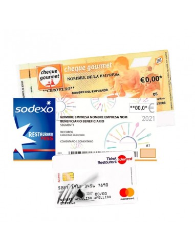 Cargar 11€ Monedero con Ticket Restaurant, Sodexo o Cheque Gourmet