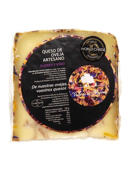 Queso Curado al Vino Flores -Valle de los Molinos