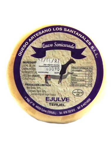 Queso Semicurado de Vaca y Cabra Los Santanales