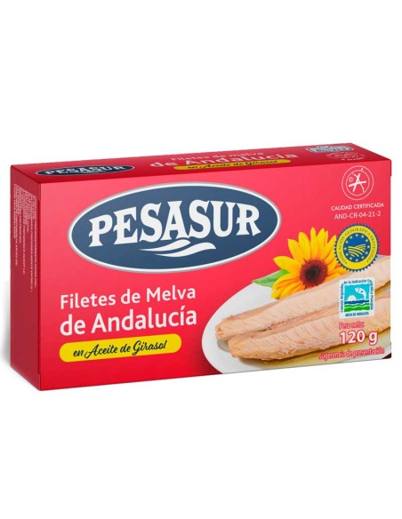 Filetes de Melva de Andalucia en aceite de Girasol Pesasur