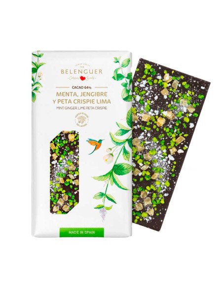 Chocolate Menta Jengibre y peta Crispie Lima Belenguer