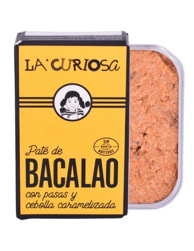 Paté de bacalao con pasas y cebolla caramelizada La Curiosa