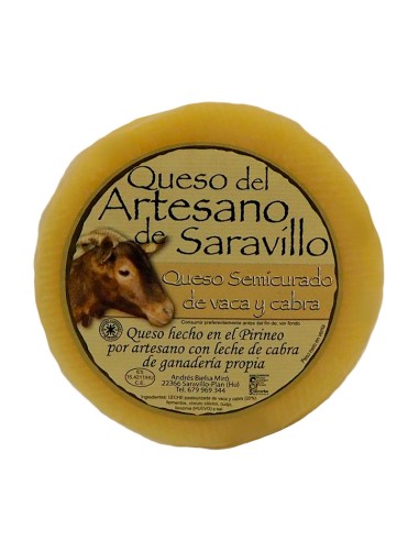 Queso Saravillo Vaca-Cabra Semicurado