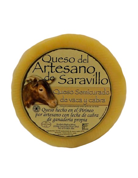 Queso Saravillo Vaca-Cabra Semicurado
