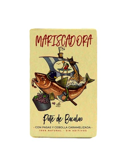 Paté de Bacalao con Pasas y Cebolla Caramelizada Mariscadora