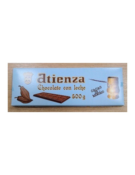 Chocolate con leche 500grs Atienza