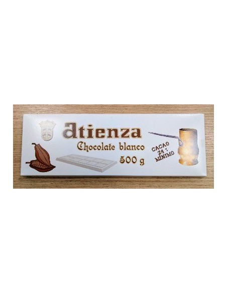 Chocolate blanco 500grs Atienza